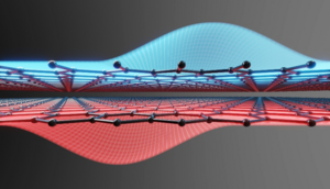 Artist's impression of bilayer graphene