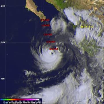 GOES and GPM Shows Bud's Rainfall Rate