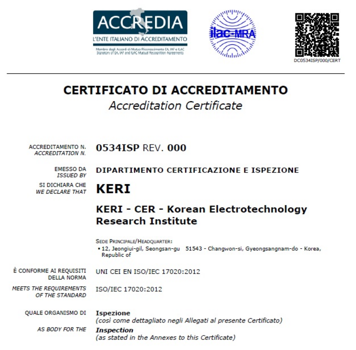 [Figure1] Accreditation Certificate