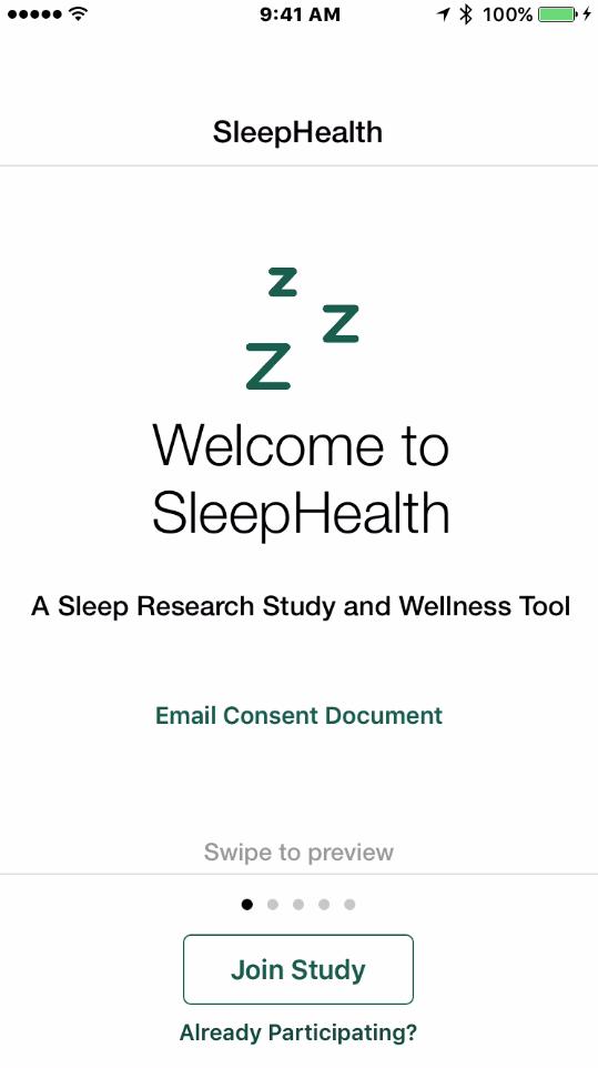 SleepHealth App Screen