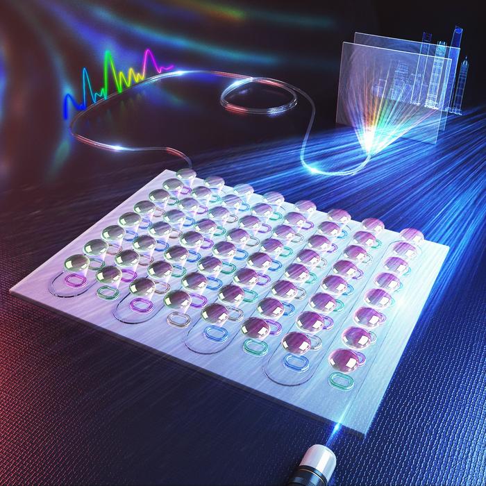 Photonic sensing-computing chip illustration