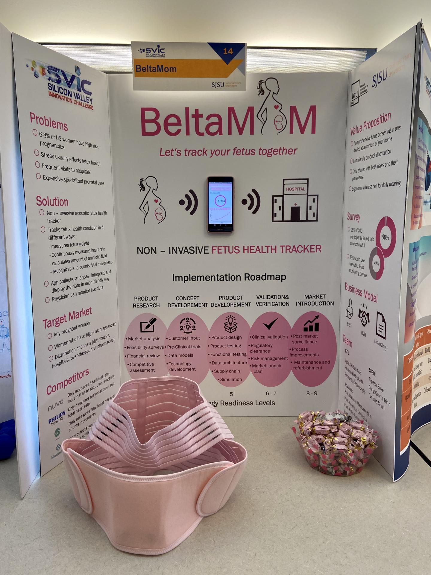 BeltaMom's Booth at the Silicon Valley Innovation Challenge Fair
