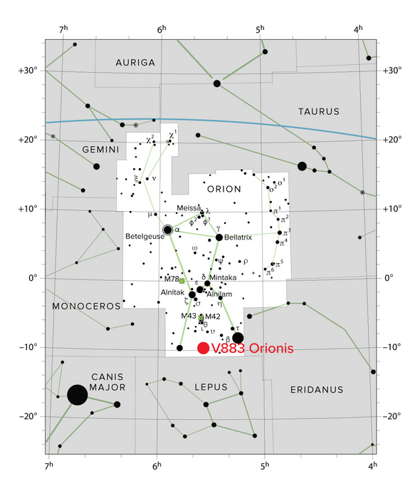 Protostar V883 Orionis