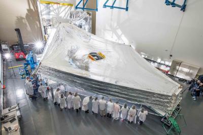 Nasa S Webb Sunshield Stacks Up To Test Eurekalert