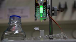 Protein purification with light