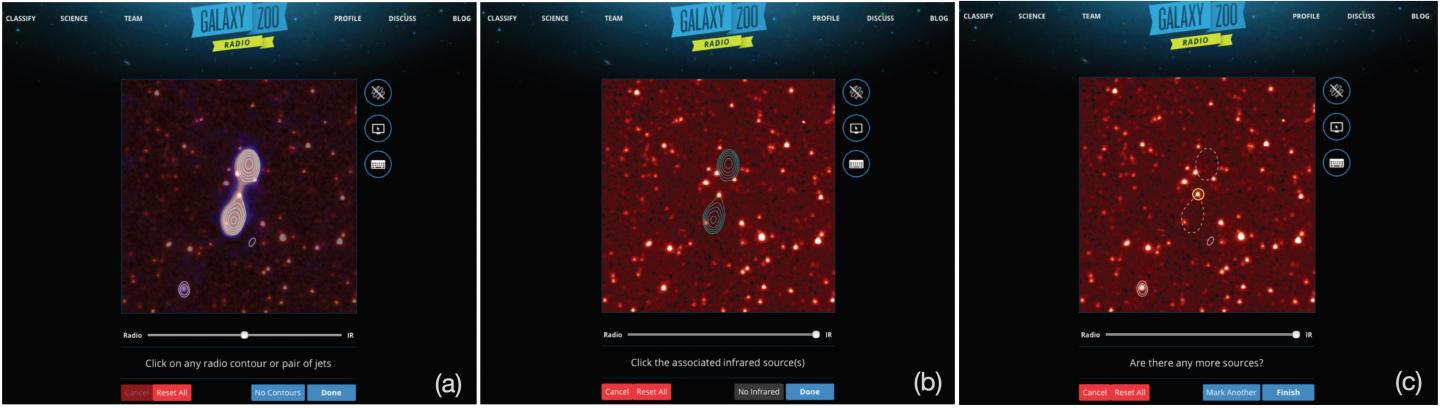 Radio Galaxy Zoo Screen Shots