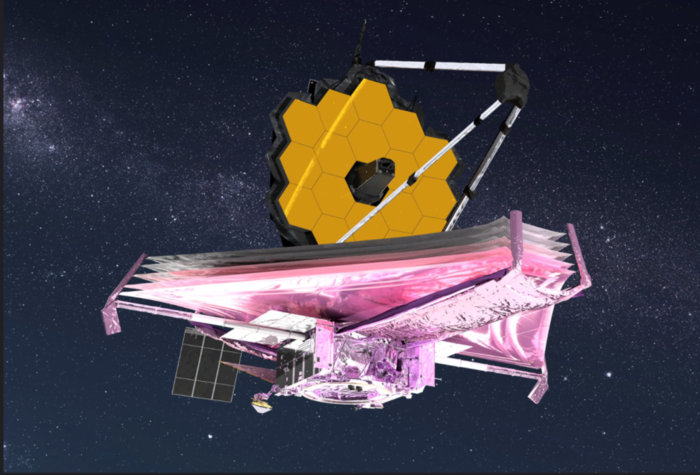 Artist’s conception of the James Webb Space Telescope in space