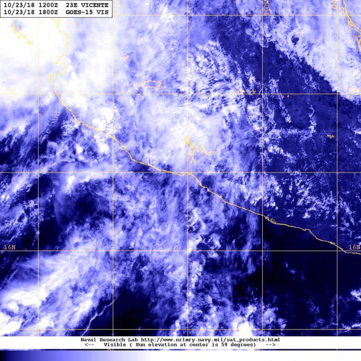 GOES-West image of Vicente