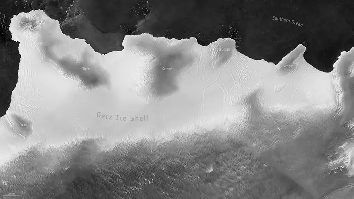 Getz Ice Shelf as seen from space