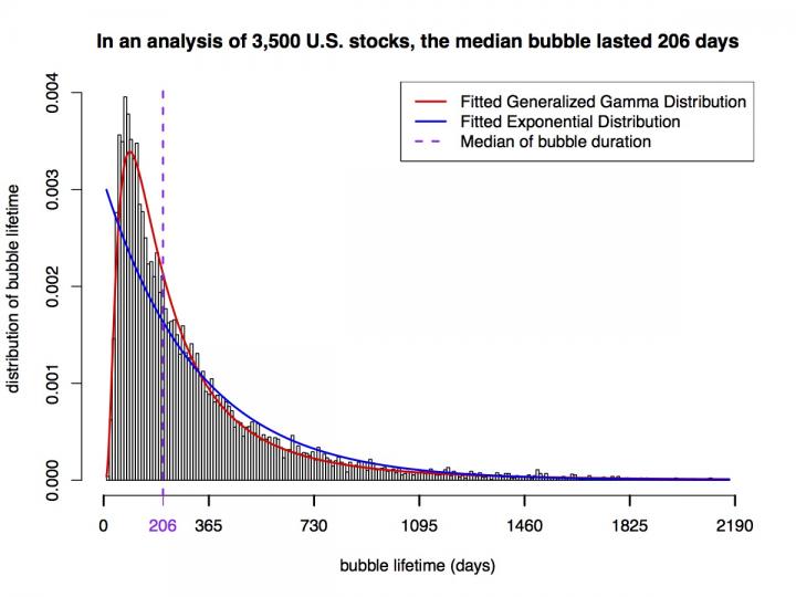 Distribution of Stock Bubbles