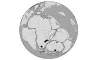 Map Showing South Africa, Zambia, Malawi, Tanzania, Antarctica