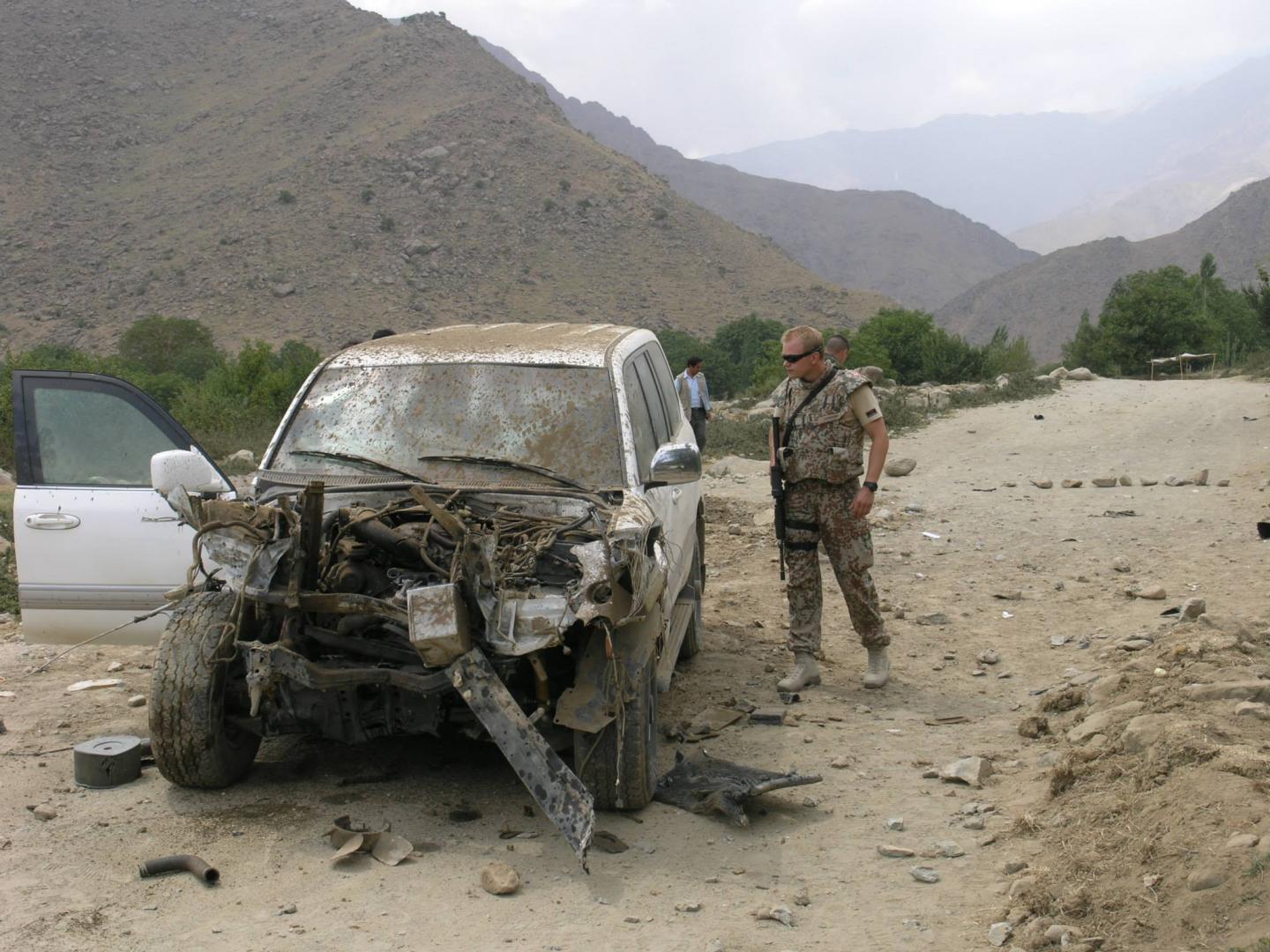 B&auml;hring by Roadside Bomb, Afghanistan 2005