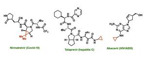 Chemical structures of drugs with cyclopropanes