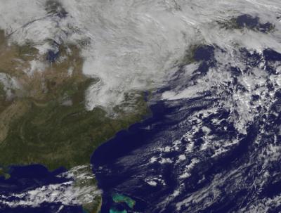 NOAA's GOES-13 Satellite Shows the Remnant Clouds from Sandy Still Linger