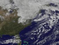 NOAA's GOES-13 Satellite Shows the Remnant Clouds from Sandy Still Linger