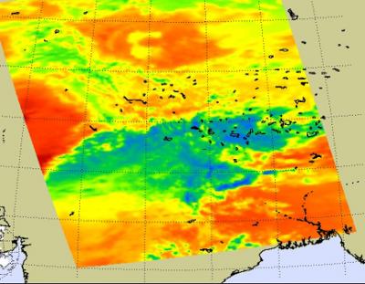 NASA's Infrared Image of Cyclone Phyan's Remnants over Tibet