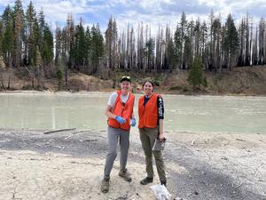 Researchers at Geothermal Lake