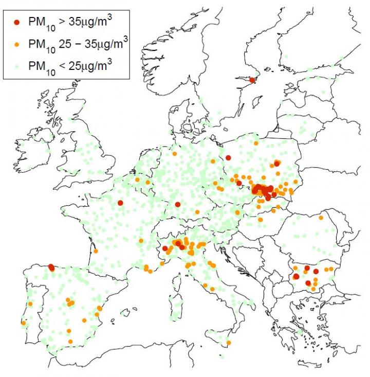 Air Pollution Hotspots in Europe: 2030