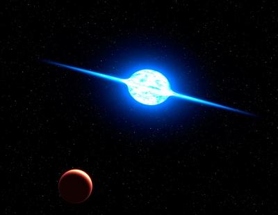 Artist's Concept of the Fastest-Rotating Massive Star Found to Date