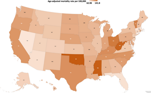 State level disparities in diabetes mellitus + cardiovascular disease-related mortality in the United States, 1999-2019