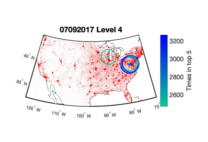 Locations vulnerable to space weather