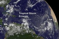 3 Tropical cyclones in the Atlantic, including Ernesto
