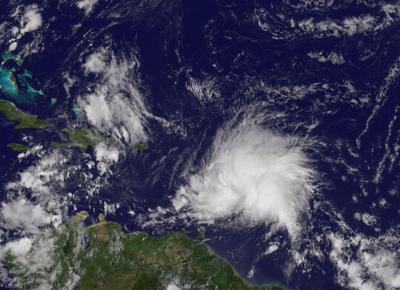 GOES-13 Satellite Image of Tropical Storm Maria