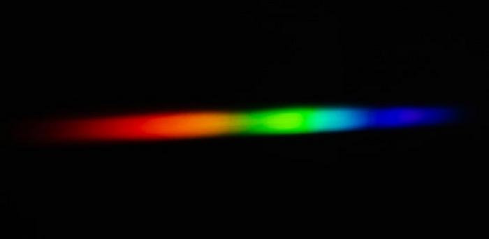 An intense white-light laser casts a brilliant rainbow, as demonstrated by a photo from the experiments conducted by L. Hong’s team at South China University of Technology.