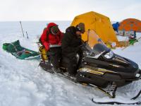 Snowmobile with Ground-Penetrating-Radar in Greenland