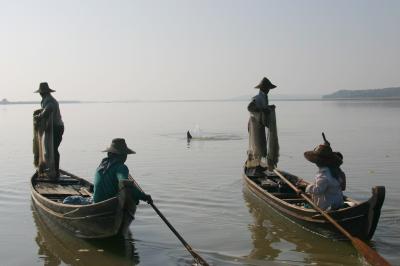 Fishermen and Irrawaddy Dolphins