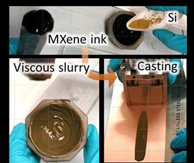 MXene-Silion Slurry Casting