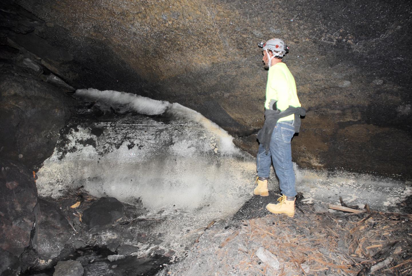 Ice deposit at the El Malpais National Monument