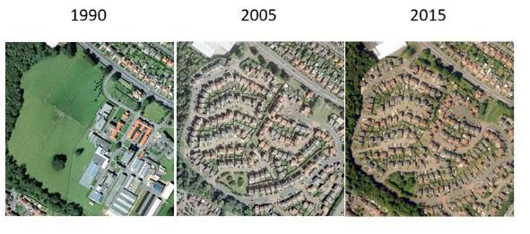 Urbanisation Edinburgh 1990 to 2015