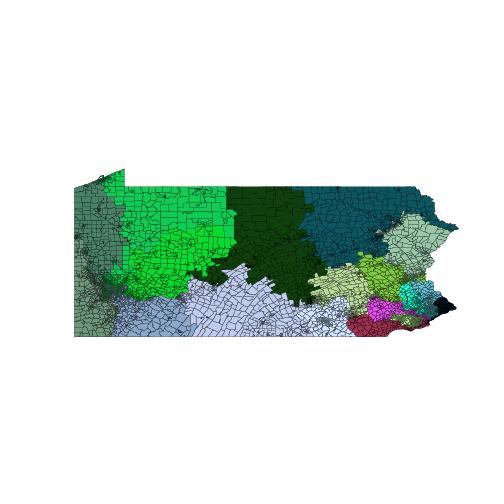 Districting Produced by a Markov Chain