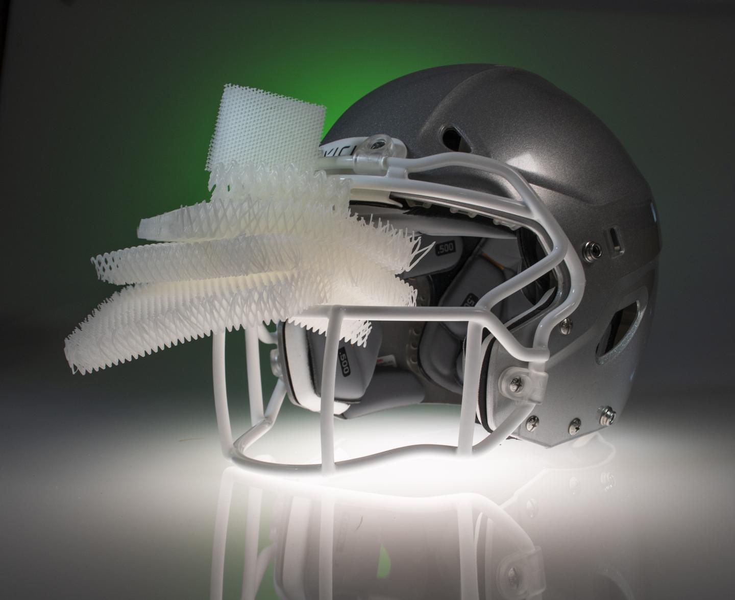 Microlattice Impact Attenuator Pads for Better Helmets