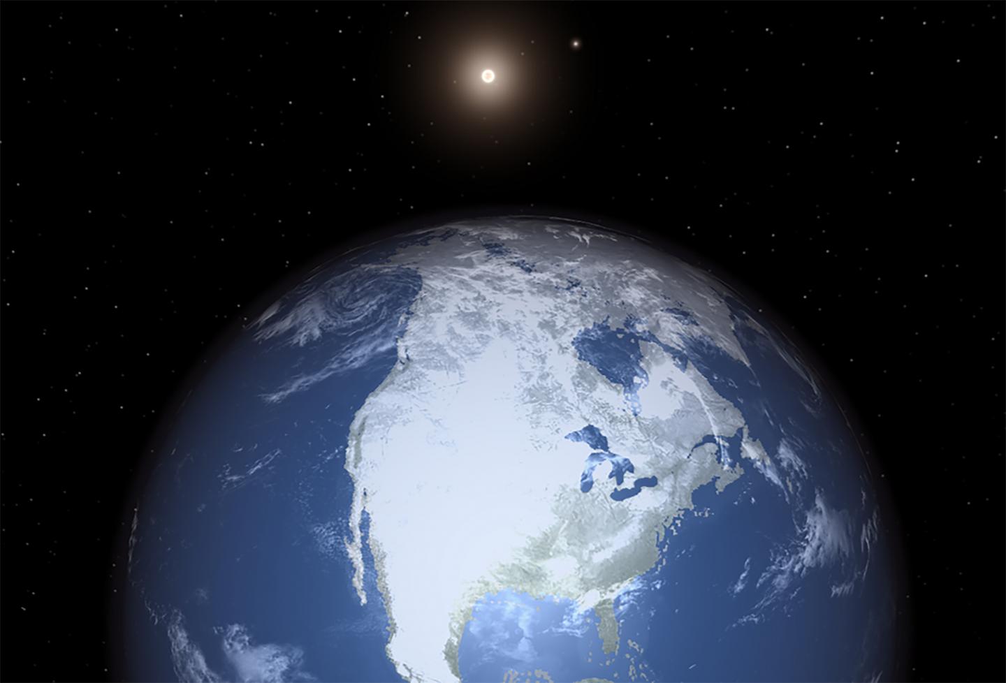 Poor, icy Earth around Alpha Centauri B