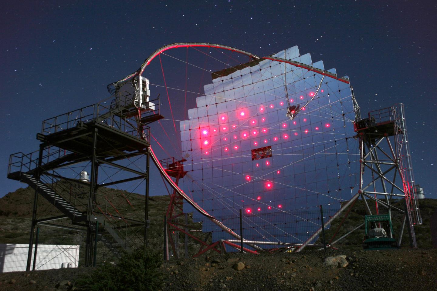 MAGIC Telescope by Night