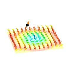 Electron Flies Across Magnetic Vortices