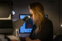 Fena Ochs with Microscope