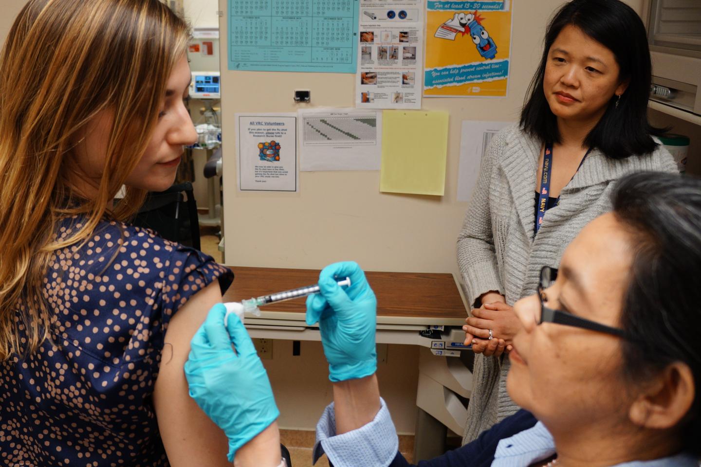 Volunteer Receives An Experimental Universal Influenza Vaccine Known as H1ssF_3928