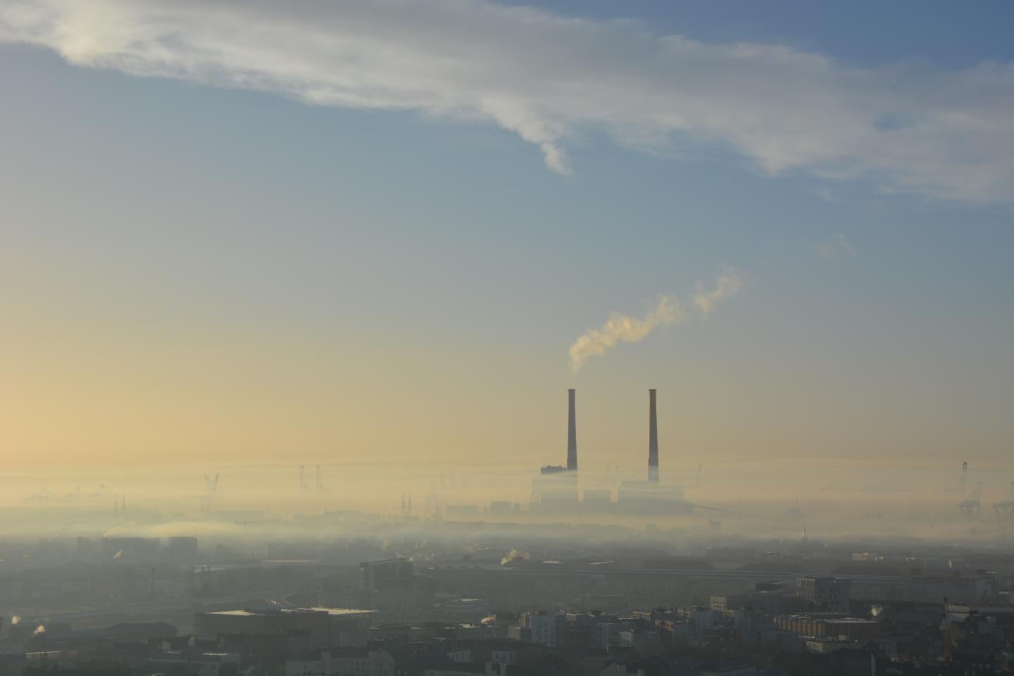 Smog cloud in Normandy.