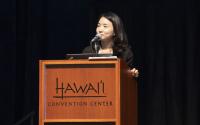 Professor Sarah Kang Presenting Her Acceptance Speech