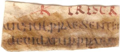Fragment of Gregorian Code