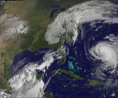GOES-13 Image of Lee and Katia