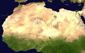 Satellite Image Showing the Sahara Desert