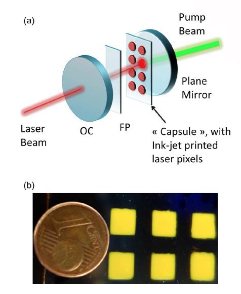 Inkjet Printed 'Lasing Capsules' Serve as the Core of An Organic Laser