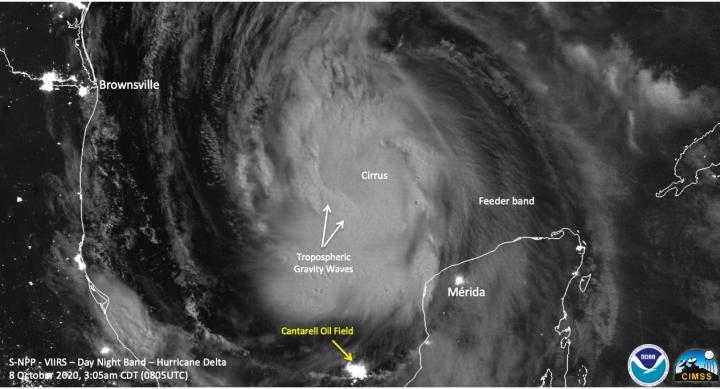 Nighttime view of Delta from Suomi NPP