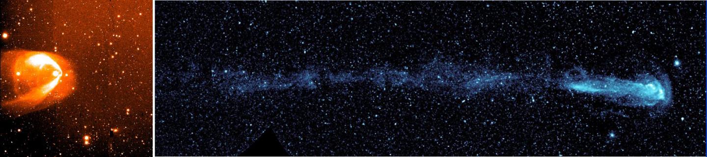 Observations of BZ Cam and Mira Astrospheres