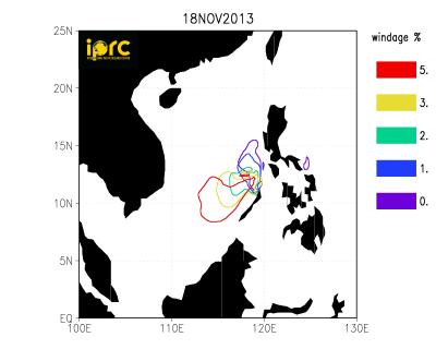 Paths of Possible Debris from Storm Surge of Super Typhoon Haiyan