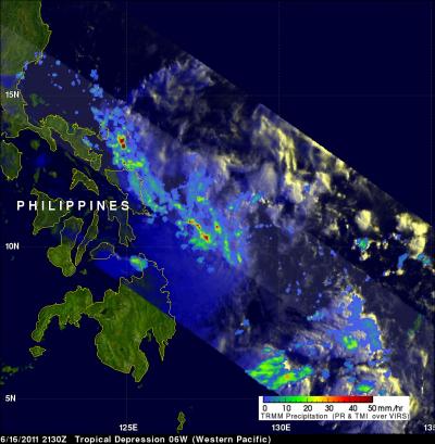 TRMM Captured the Rainfall Rates of TD06W